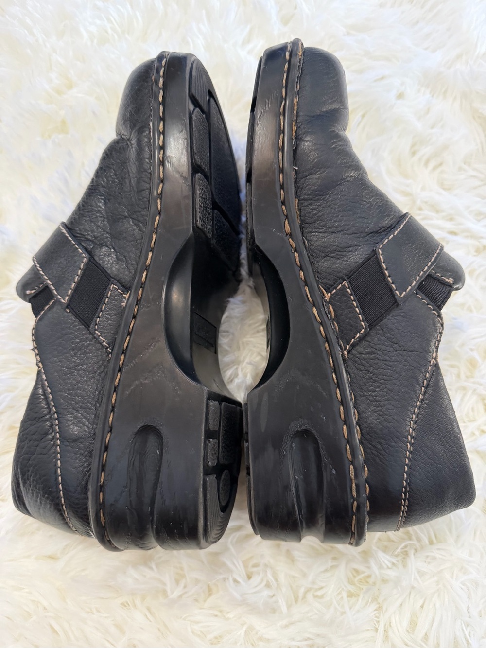Cabela’s Black Leather Comfort Clogs, Workwear Sz 9M Office, Workforce, Comfy - Picture 8 of 11